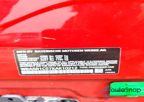 2019 BMW 330I z USA, uszkodzony, nr VIN WBA5R1C57KAK10212